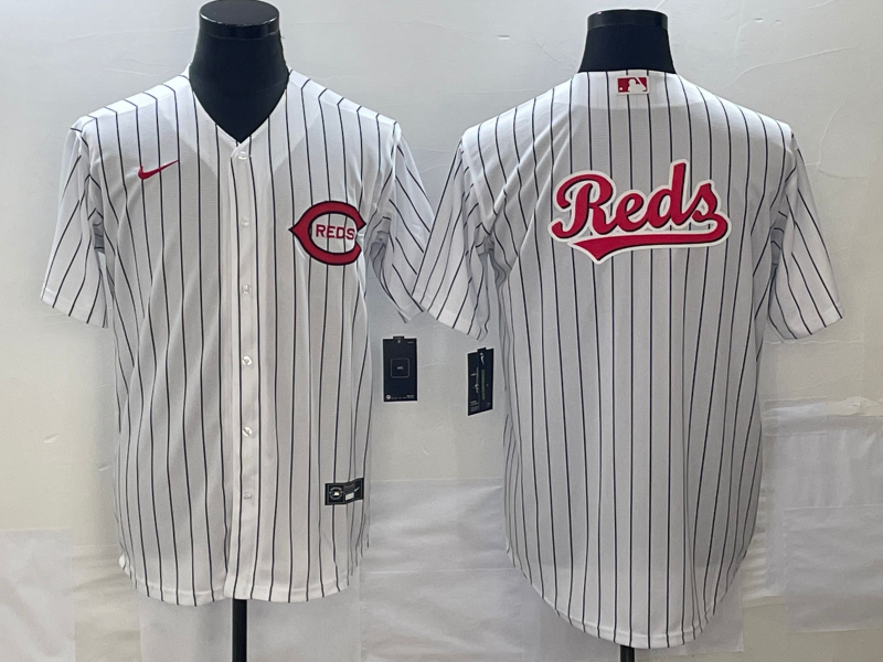Men's Cincinnati Reds White Field of Dreams Team Big Logo Cool Base Stitched Baseball Jersey Men's Cincinnati Reds White Field of Dreams Team Big Logo Cool Base Stitched Baseball Jersey